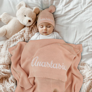 Personalized Baby Blanket, 100% Organic Certified Cotton