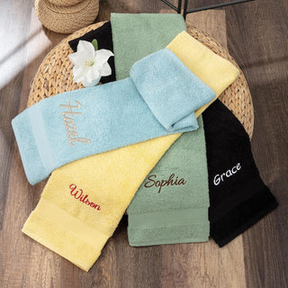 Personalized Turkish Cotton Hand Towel Set - Bath Sheet (Oversized 40"x80")