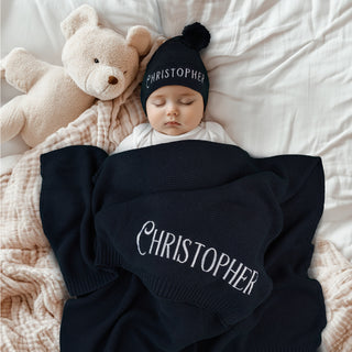 Personalized Baby Blanket, 100% Organic Certified Cotton