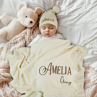 Personalized Baby Blanket, 100% Organic Certified Cotton