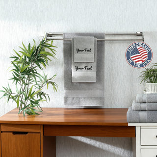 Personalized towels with text