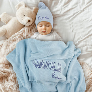 Personalized Baby Blanket, 100% Organic Certified Cotton
