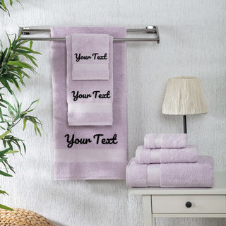 Personalized Turkish Cotton Towel Set – 6 Pieces