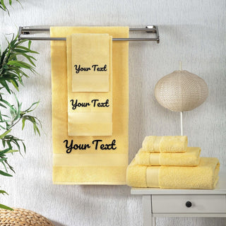 Personalized Turkish Cotton Towel Set – 3 Pieces