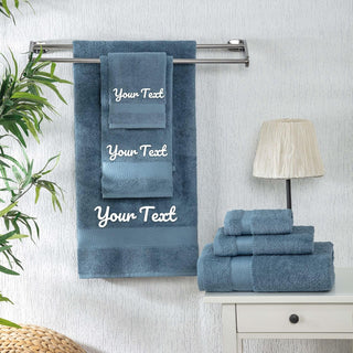 Personalized Turkish Cotton Towel Set – 3 Pieces