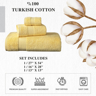 Personalized Turkish Cotton Towel Set – 3 Pieces