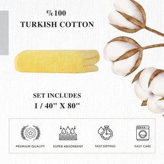 Personalized Turkish Cotton Hand Towel Set - Bath Sheet (Oversized 40"x80")