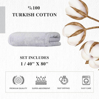 Personalized Turkish Cotton Hand Towel Set - Bath Sheet (Oversized 40"x80")