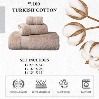 Personalized Turkish Cotton Towel Set – 3 Pieces
