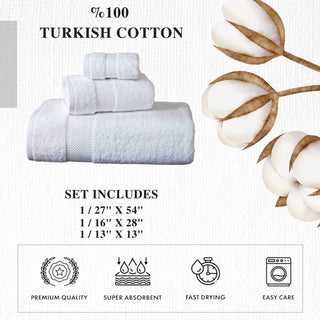 Personalized Turkish Cotton Towel Set – 3 Pieces