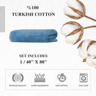 Personalized Turkish Cotton Hand Towel Set - Bath Sheet (Oversized 40"x80")