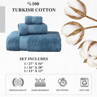 Personalized Turkish Cotton Towel Set – 3 Pieces