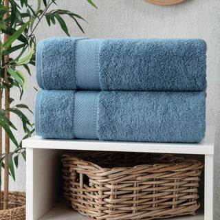 Personalized Turkish Cotton Bath Towel Set - 2 Pieces