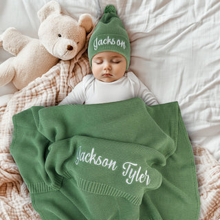 Personalized Baby Blanket, 100% Organic Certified Cotton