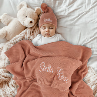 Personalized Baby Blanket, 100% Organic Certified Cotton