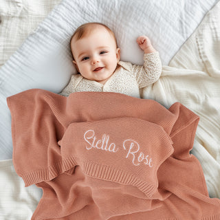 Personalized Baby Blanket, 100% Organic Certified Cotton
