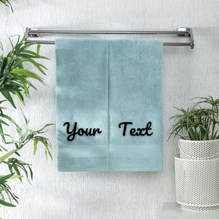 Personalized Turkish Cotton Hand Towel Set - 2 Pieces