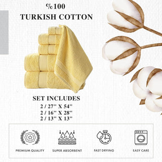 Personalized Turkish Cotton Towel Set – 6 Pieces