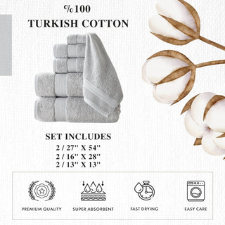 Personalized Turkish Cotton Towel Set – 6 Pieces
