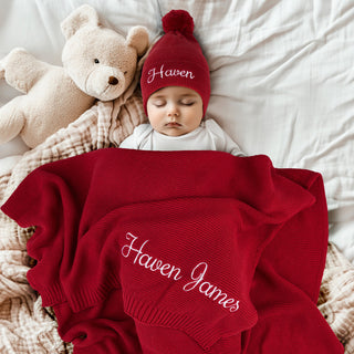 Personalized Baby Blanket, 100% Organic Certified Cotton