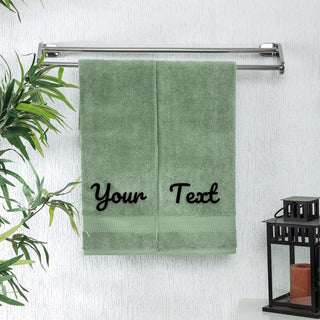 Personalized Turkish Cotton Hand Towel Set - 2 Pieces