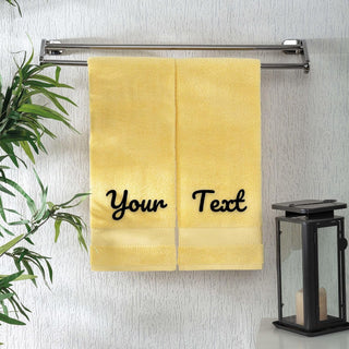 Personalized Turkish Cotton Hand Towel Set - 2 Pieces