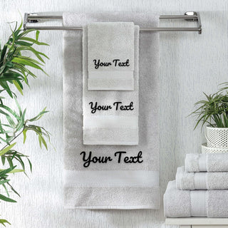 Personalized Turkish Cotton Towel Set – 6 Pieces