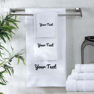Personalized Turkish Cotton Towel Set – 6 Pieces