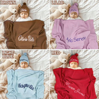 Personalized Baby Blanket, 100% Organic Certified Cotton