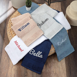Personalized Turkish Cotton Towel Set – 3 Pieces
